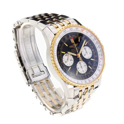 breitling navitimer chronograph swiss valjoux 7750 movement-two tone|Breitling Navitimer revolver.